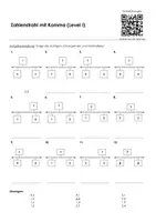 Vorschau - Arbeitsblätter - Zahlenstrahl mit Komma - Arbeitsblatt mit Lösungen - Deckblatt