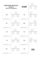 Vorschau - Spiele - Zahlenstrahl mit Komma - Domino - Deckblatt