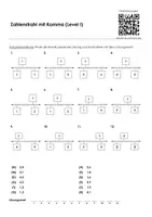 Vorschau - Arbeitsblätter - Zahlenstrahl mit Komma - Zuordnungsübungen - Deckblatt
