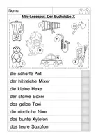 Vorschau - Arbeitsblätter - Lesespur Buchstabeneinführung X - Seite 2