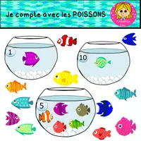 Aperçu - Apprentissages en autonomie - Je Compte avec les POISSONS - Page de couverture