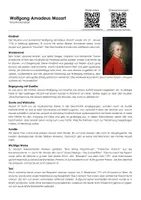 Vorschau - Arbeitsblätter - Wolfgang Amadeus Mozart Infotext und Lösungen - Deckblatt