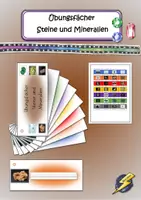 Vorschau - Stationenlernen - Übungsfächer Steine und Mineralien - Deckblatt