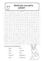 Aperçu - Feuilles d'exercices - Suchsel Rotfuchs Biologie du renard Énigme allemand - Page 1