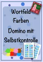 Vorschau - Spiele - Wortfeld Farben Domino mit Selbstkontrolle - Deckblatt
