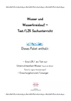 Vorschau - Text - Wasser und der Wasserkreislauf - Test / LZK Sachunterricht - Deckblatt