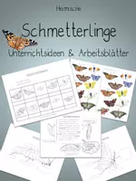 Vorschau - Arbeitsblätter - Schmetterlinge (Materialpaket mit Unterrichtsideen und Arbeitsblättern) - Deckblatt