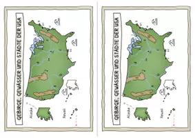 Vorschau - Arbeitsblätter - Gebirge, Gewässer und Städte der USA - Premiumversion - Seite 3