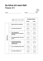 Vorschau - Arbeitsblätter - Selbstevaluation Heftführung Klasse 3/4 - Deckblatt