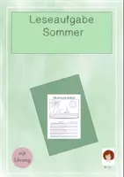 Vorschau - Arbeitsblätter - Leseblatt und -übung Sommer - Deckblatt