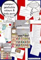 Vorschau - Unterrichtsreihen - Lesespurgeschichte: Find the magic box (colours & body parts) - Deckblatt