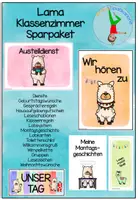 Vorschau - Arbeitsblätter - SPARPAKET Lama Klassenzimmer Lamaklasse - Deckblatt
