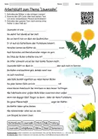 Vorschau - Arbeitsblätter - Arbeitsblatt "Löwenzahn" + Onlineübung & MP3 + Mindmap + Infografik - Deckblatt