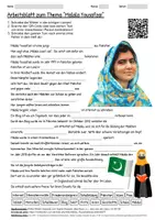 Vorschau - Arbeitsblätter - Lernposter + Arbeitsblatt "Malala Yousafzai" + Onlineübung & MP3 + Mindmap + Infografik - Seite 1