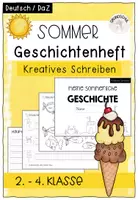 Vorschau - Arbeitsblätter - Geschichten schreiben: Sommer (Kreatives Schreiben) - Deckblatt