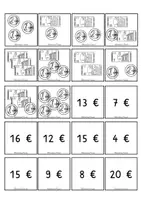 Vorschau - Mal- und Bastelvorlagen - Geld - Finde mich Spiel - Klasse 1 - ZR20 - Station 11 - Seite 2