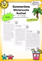 Vorschau - Arbeitsblätter - Materialpaket "Sommer" Deutsch Klasse 1 und 2 - Seite 1