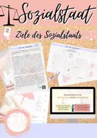 Vorschau - Arbeitsblätter - Ziele des Sozialstaats: Soziale Gerechtigkeit und soziale Sicherung (inkl. Verlaufsplan) - Deckblatt
