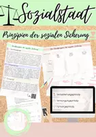 Vorschau - Stundenentwürfe - Sozialstaat: Prinzipien der sozialen Sicherung (inkl. Verlaufsplan) - Deckblatt
