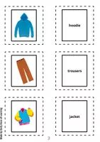 Vorschau - Arbeitsblätter - Matching Pairs - Clothes - Spielerisch Englisch lernen (auch als Wortkarten/Vokabelkarten nutzbar) - Seite 3