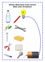 Vorschau - Arbeitsblätter - Stromkreis Elektrizität Strom Klasse 2, 3, 4 - Deckblatt