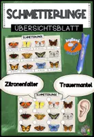Vorschau - Fördermaterial/Inklusion - Schmetterlinge Übersichtsblatt - Deckblatt