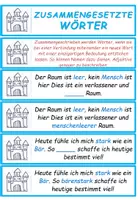 Vista previa - Hojas de trabajo - Deutsch: Zusammengesetzte Wörter aus Nomen und Adjektiv - Übungskarten - Portada