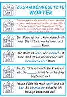 Vista previa - Hojas de trabajo - Deutsch: Zusammengesetzte Wörter aus Nomen und Adjektiv - Übungskarten - página 3