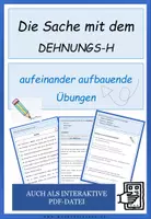 Vista previa - Hojas de trabajo - "Die Sache mit dem Dehnungs-h" - Arbeitsheft interaktiv - Portada