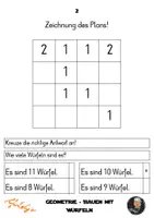 Vorschau - Stationenlernen - Geometrie - Bauen mit Würfeln & Würfelraster (IKM bzw. Bildungsstandards) - Seite 3