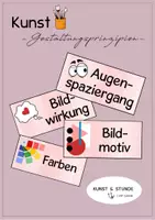 Vorschau - Präsentationen/Tafelbilder - Kunst Gestaltungsprinzipien / Wortkarten (Tafelmaterial) - Deckblatt