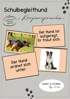 Vorschau - Präsentationen/Tafelbilder - Schulbegleithund Körpersprache / Satz- und Wortkarten (Tafelmaterial) - Deckblatt