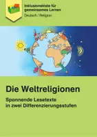 Vorschau - Arbeitsblätter - Die Weltreligionen: Einfache Lesetexte in zwei Differenzierungsstufen - Deckblatt