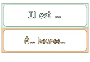 Vorschau - Unterrichtsreihen - Freebie: Tafelkarten "Il est quelle heure?" (Uhrzeit) - Seite 3
