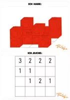 Vorschau - Stationenlernen - Geometrie - Bauen mit Würfeln & Würfelraster (Zuordnung Bauwerk & Raster) - Seite 2