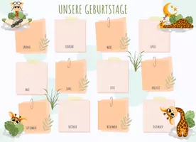 Vorschau - Poster - Geburtstagskalender für die Giraffenklasse - Seite 2