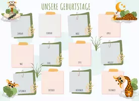 Vorschau - Poster - Geburtstagskalender für die Giraffenklasse - Seite 3