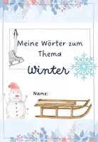 Vorschau - Arbeitsblätter - Winter Themenheft Wortschatz - Seite 1