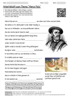 Vorschau - Arbeitsblätter - Lernposter + Arbeitsblatt "Marco Polo" + Onlineübung & MP3 + Mindmap + Infografik - Seite 1