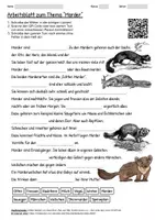 Vorschau - Arbeitsblätter - Arbeitsblatt "Marder" + Onlineübung & MP3 + Infografik - Deckblatt