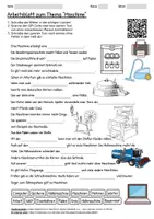 Vorschau - Arbeitsblätter - Lernposter + Arbeitsblatt "Maschine" + Onlineübung & MP3 + Mindmap + Infografik - Seite 1