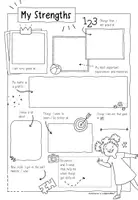 Vorschau - Arbeitsblätter - My Strengths - Growth Mindset Sketchnotes - Englischunterricht - Seite 1