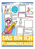 Vorschau - Arbeitsblätter - Das bin ich - Flamingoklasse Grundschule Klassenmaskottchen Flamingo - Deckblatt