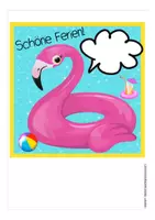 Vorschau - Mal- und Bastelvorlagen - Feriengrüße Flamingoklasse - Seite 3