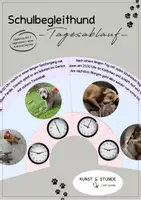 Vorschau - Präsentationen/Tafelbilder - Schulbegleithund Tagesablauf / Sätze, Fotos, Uhrzeiten (Legekreis) - Deckblatt