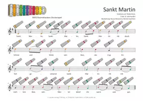 Vorschau - Arbeitsblätter - Laternenlied für Glockenspiele - Sankt Martin - Seite 1