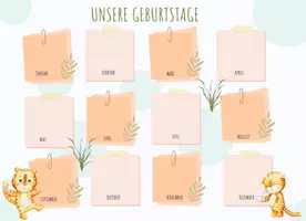 Vorschau - Poster - Geburtstagskalender für die Tigerklasse - Seite 1