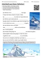 Vorschau - Arbeitsblätter - Lernposter + Arbeitsblatt "Matterhorn" + Onlineübung & MP3 + Infografik - Seite 1