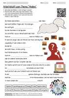Vorschau - Arbeitsblätter - Lernposter + Arbeitsblatt "Medien" + Onlineübung & MP3 + Mindmap + Infografiken - Seite 1