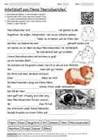 Vorschau - Arbeitsblätter - Arbeitsblatt "Meerschweinchen" + Onlineübung & MP3 + Infografik - Deckblatt